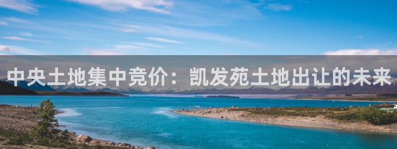 杏宇5注册：中央土地集中竞价：凯发苑土地出让的未来